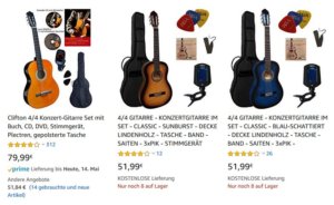 Gitarre kaufen für Anfänger auf Amazon
